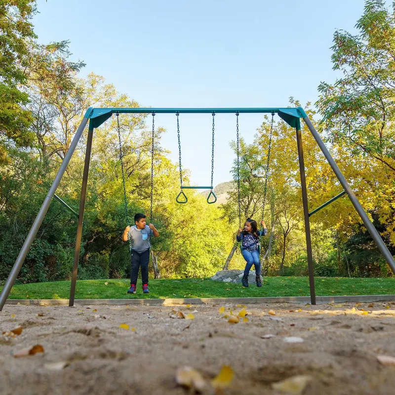 10-Foot Freestanding Swing Set for Residential Yards