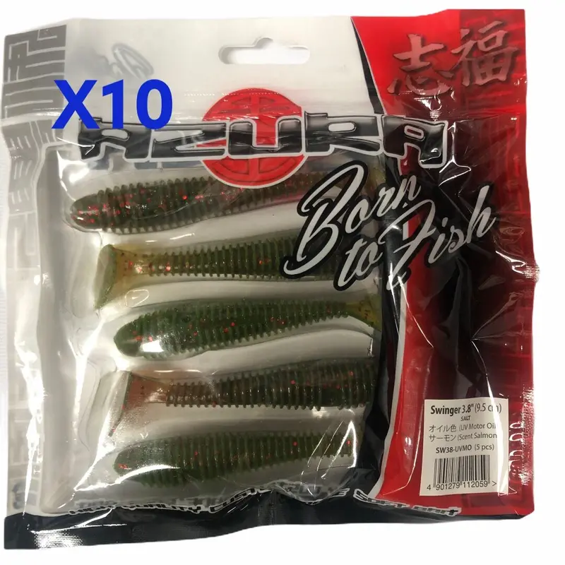 10-Pack 3.8-Inch Soft Plastic Paddle Tail Grubs – Realistic Swim Action Lures