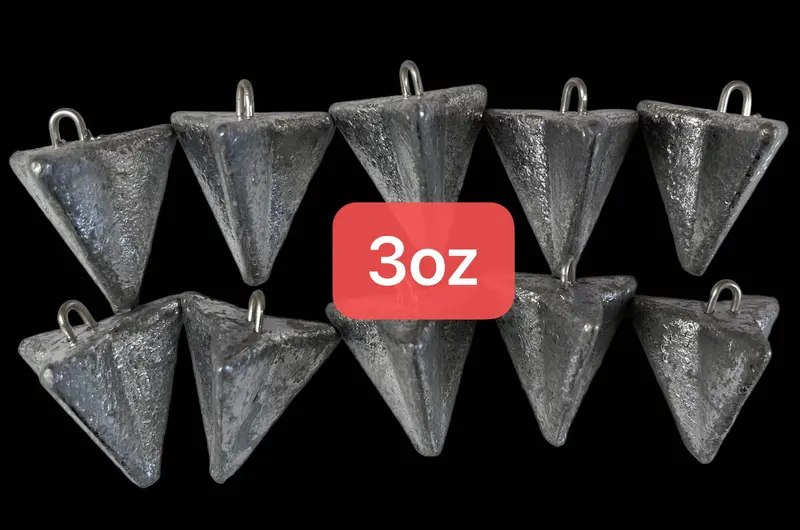 10-Pack 3oz Star-Shaped Surf Sinkers – Heavy-Duty Beach Casting Weights