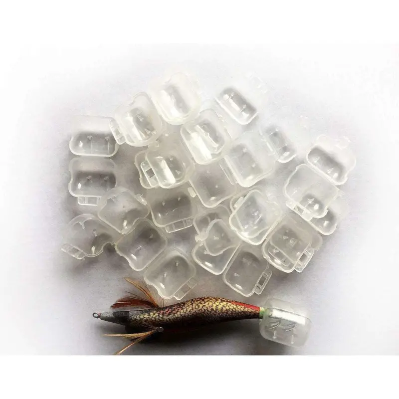 10-Pack Clear EGI Squid Jig Hook Protectors – Reusable Bait Guard Covers