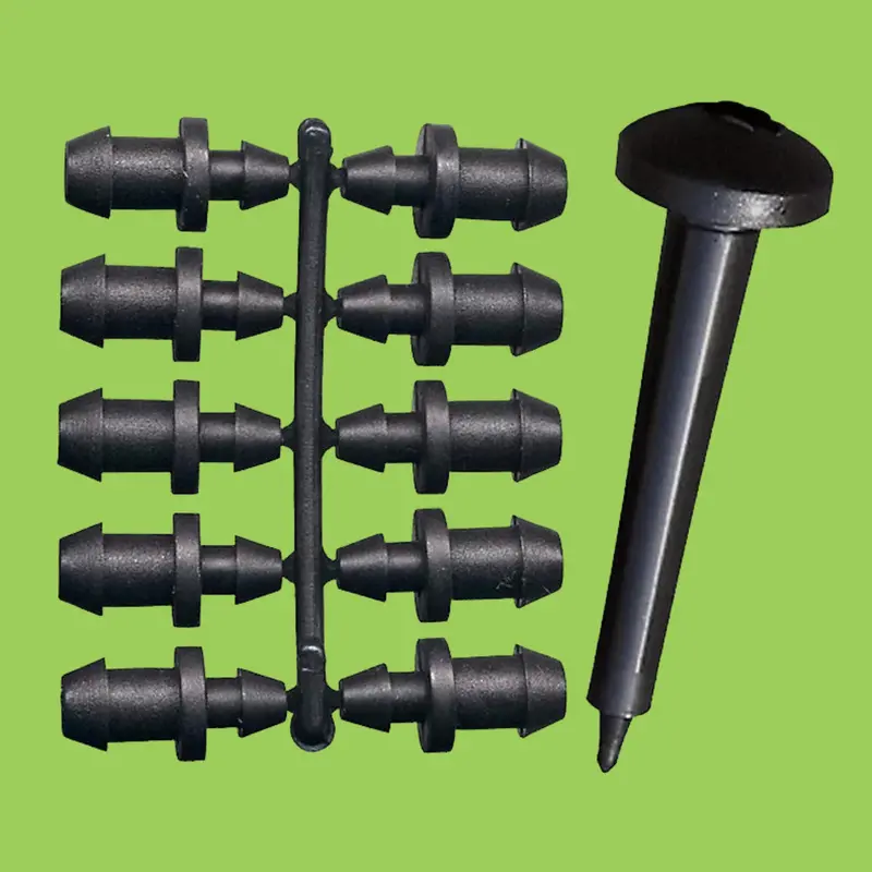 10 × 6 mm Tube End Caps with Piercing Tool