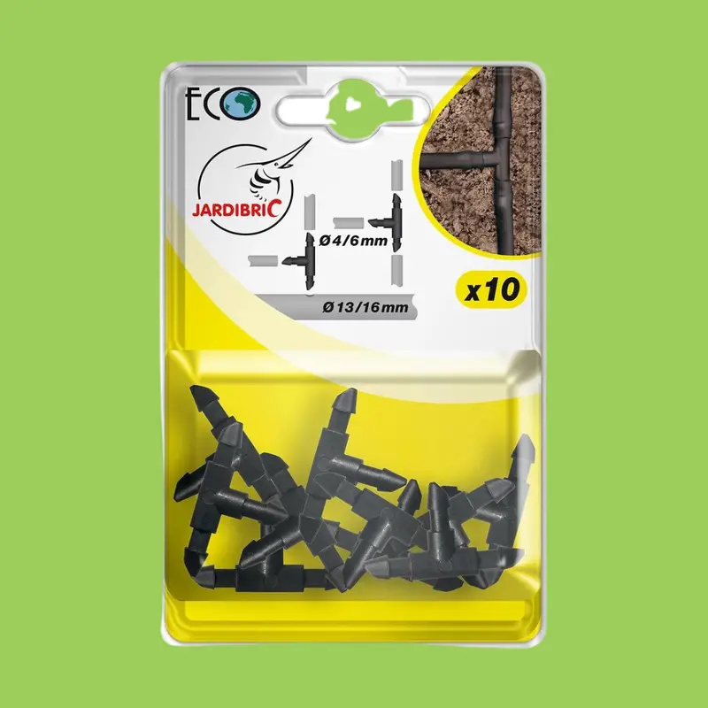 10 × Corrugated Connectors for 6 mm Irrigation Tubing