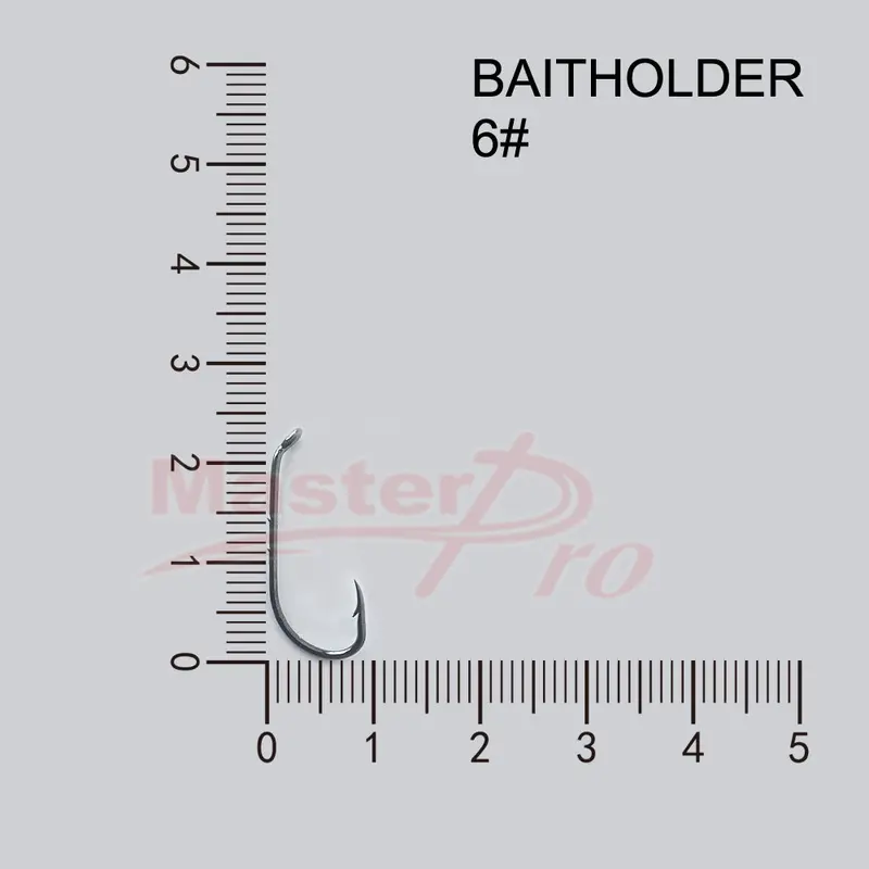 100-Pack #6 Baitholder Hooks – Chemically Honed for Freshwater & Light Saltwater