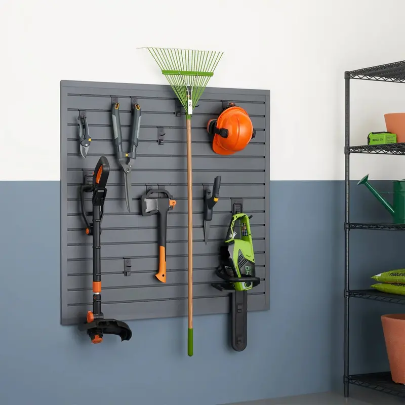 13-Piece Modular Slatwall Accessory Kit – 16 Sq Ft Organization System