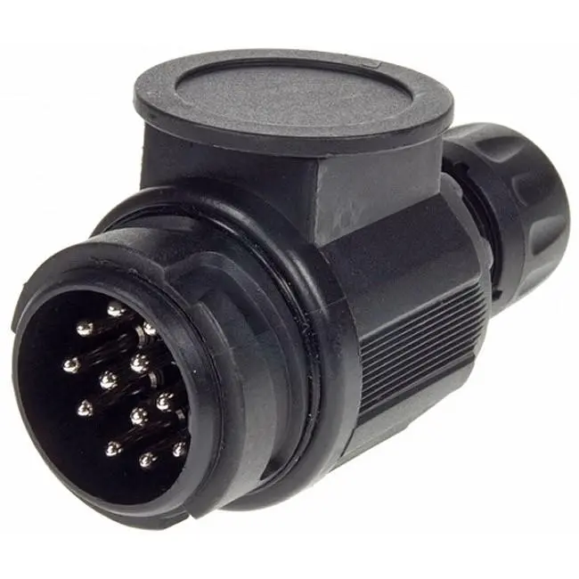 13-Pin Plastic Towing Plug for Caravan Electrical Connections