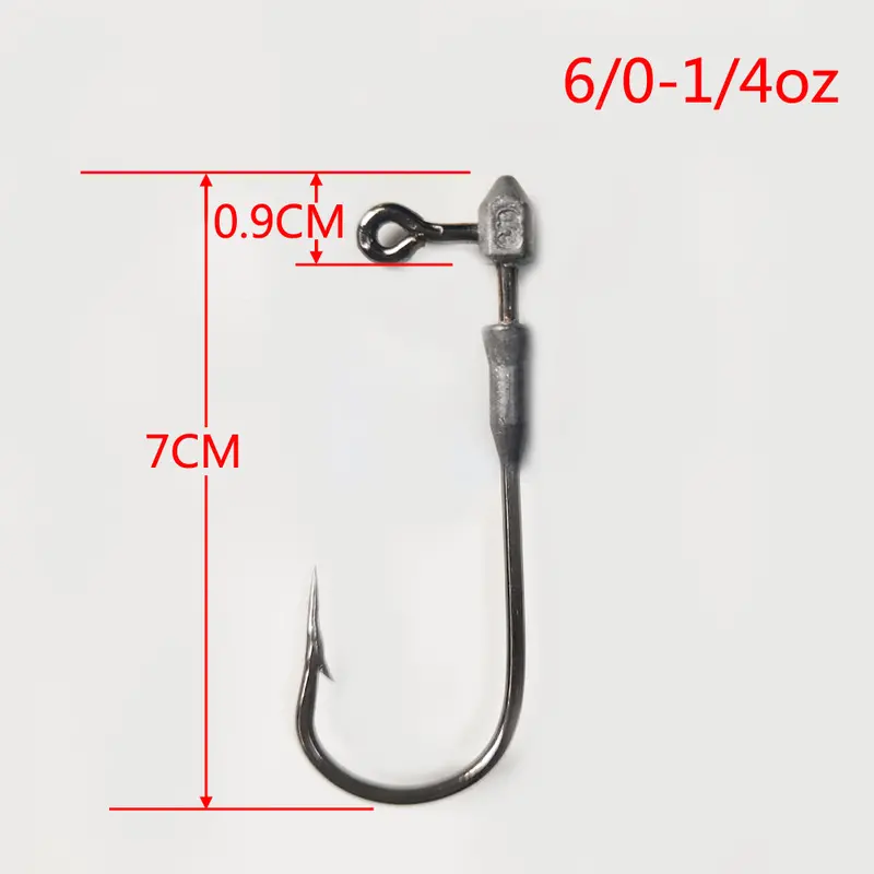 15-Piece MasterPro Chemically Sharpened Jig Heads – 6/0, 0.25oz Weight