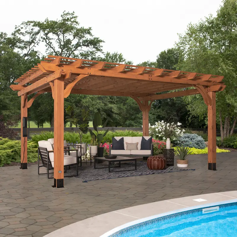 16×12 Beaumont Pergola – Sleek Aluminum Shade Solution