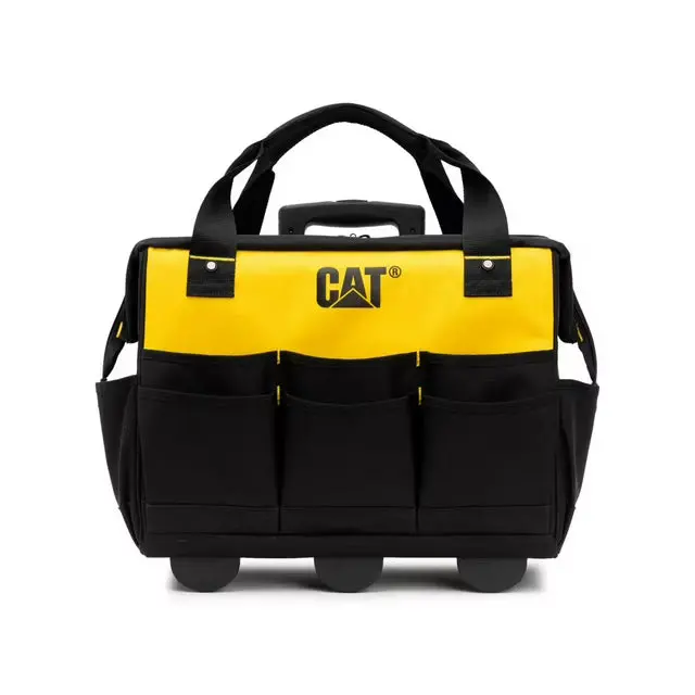 18-Inch Rolling Tool Bag – 75-Lb Capacity, CAT-Branded Heavy-Duty Storage