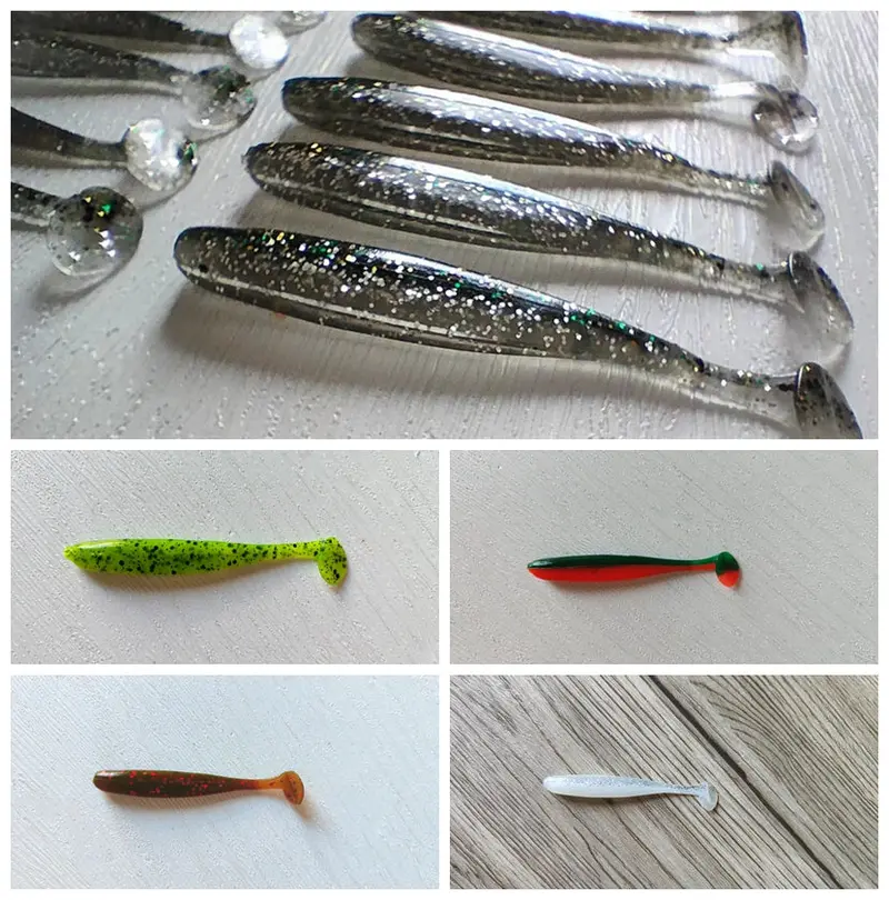 18-Pack Scented Paddle Tail Shad Lures – 75mm, 5-Color Assortment (3 Packs)