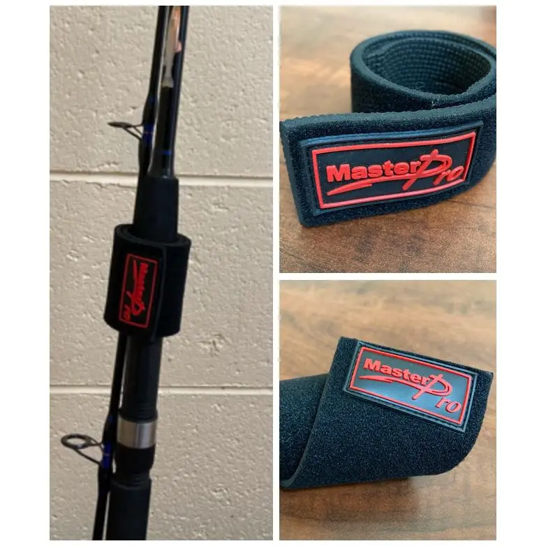2-Pack Adjustable Black Rod Covers – Protective Tie-Wrap Belts for Transport and Storage of Fishing Rods