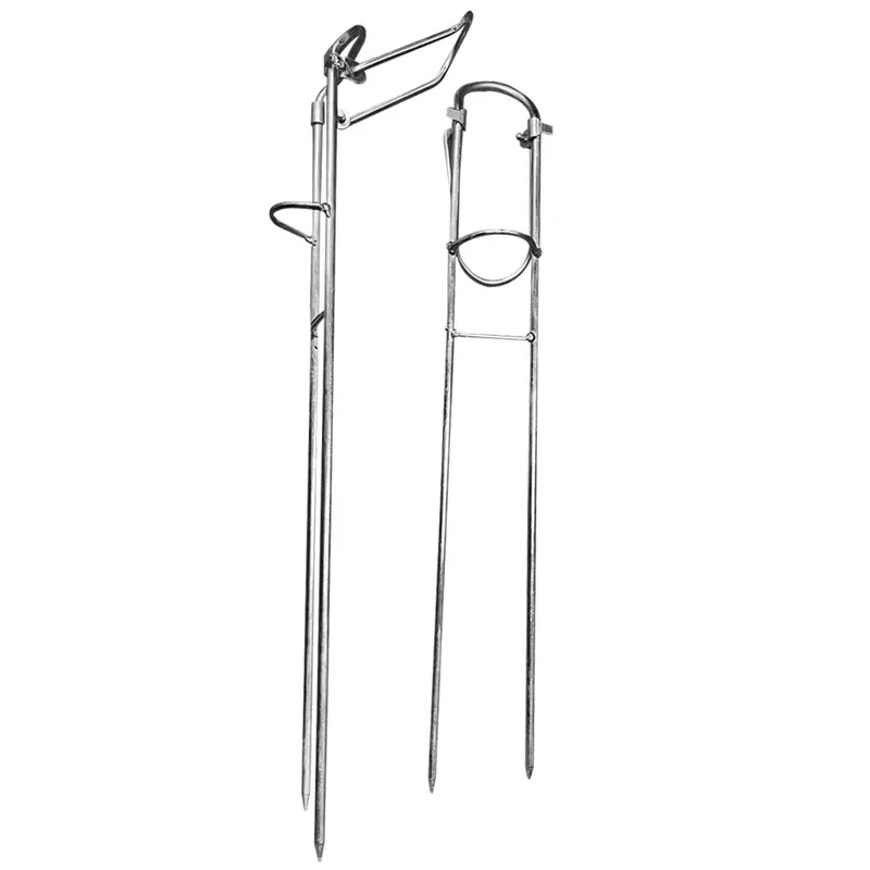 2-Pack Extra-Long Foldable Fishing Rod Holders for Shore or Boat Use