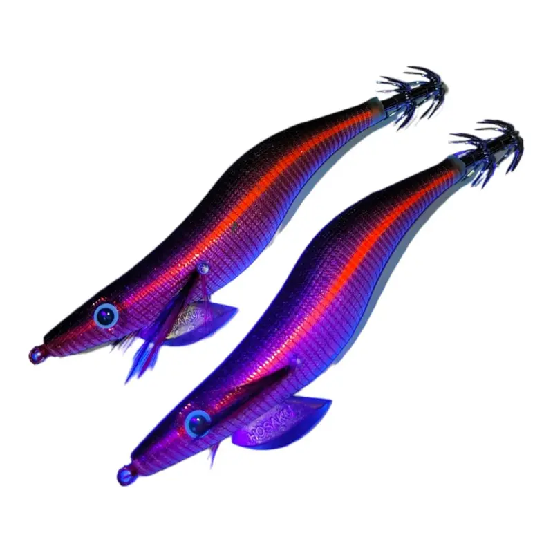 2-Pack UV-Enhanced Squid Jigs – Sizes 2.5, 3.0, 3.5 (3-Number Hook)
