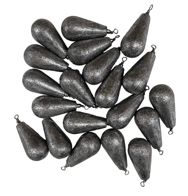 20-Pack Pear-Shaped Bomb Sinkers – 4oz, 5oz, and 6oz Mixed Value Pack