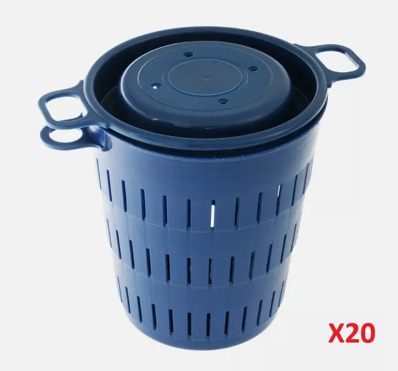 20-Piece Berley Bucket Set with Secure Screw-On Lids
