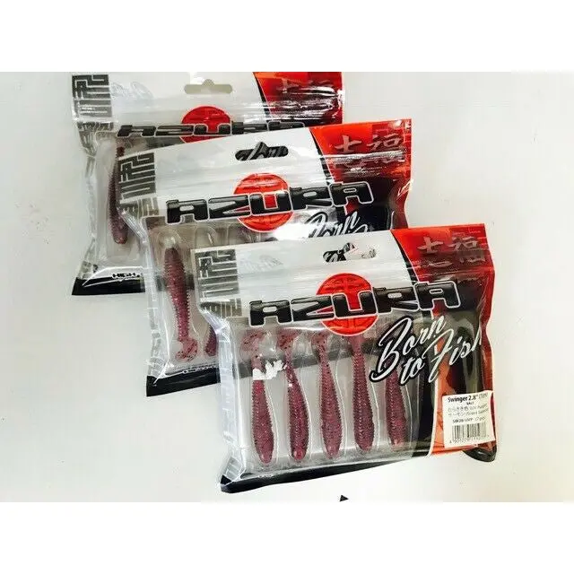 21-Pack UV-Purple Scented Paddle Tail Grubs – 70mm Soft Plastic Lures