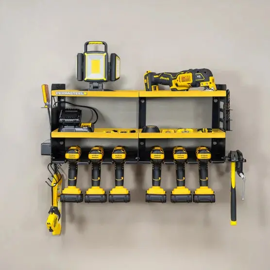 24.6-Inch 6-Bay Heavy-Duty Wall-Mounted Power Tool Organizer
