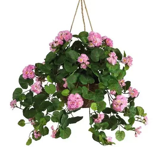 24-Inch Artificial Geranium Floral Centerpiece Arrangement