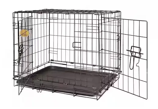 24″ x 17″ x 19″ Foldable Wire Dog Crate – Lightweight Small-Breed Carrier