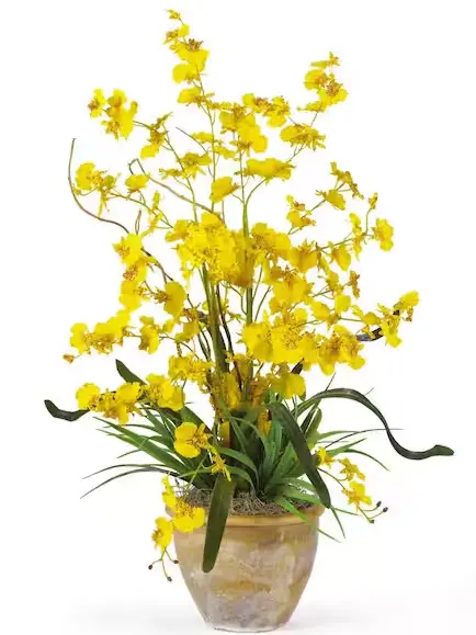 26-Inch Artificial Dancing Lady Orchid – Silk Flower Stem