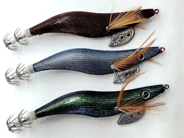 3-Pack Masterpro Chameleon Series Squid Jigs – Sizes 2.5, 3.0, and 3.5