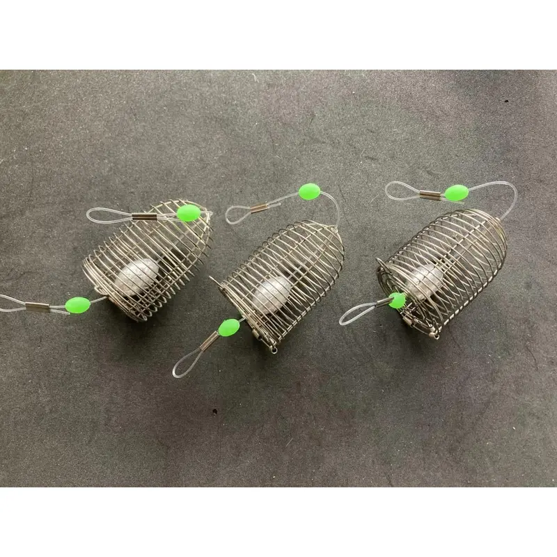 3-Pack Mini Weighted Rigged Berley Cages – Pre-Loaded, Sinking Chum Containers for Targeted Bottom Feeding