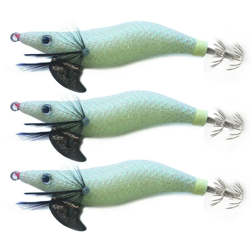 3-Pack Multi-Color Squid Jigs – Size 4.0