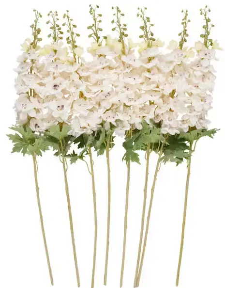 32-Inch White Foxglove Artificial Stem – Realistic Tall Floral Accent