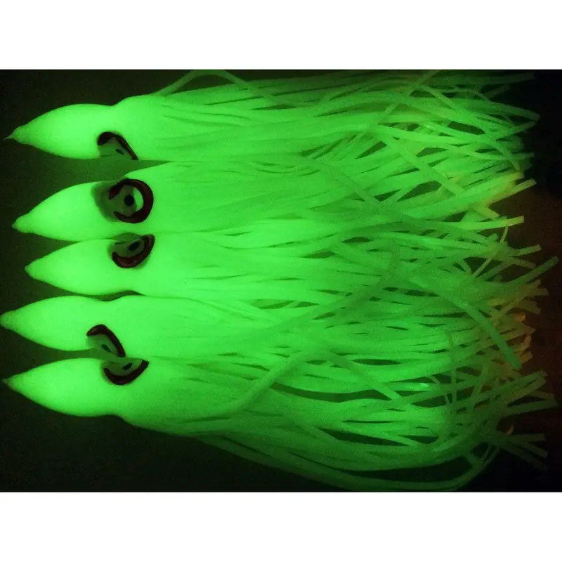 5-Piece Super-Luminous Octopus Squid Skirt Jigs – 20cm Trolling Lures
