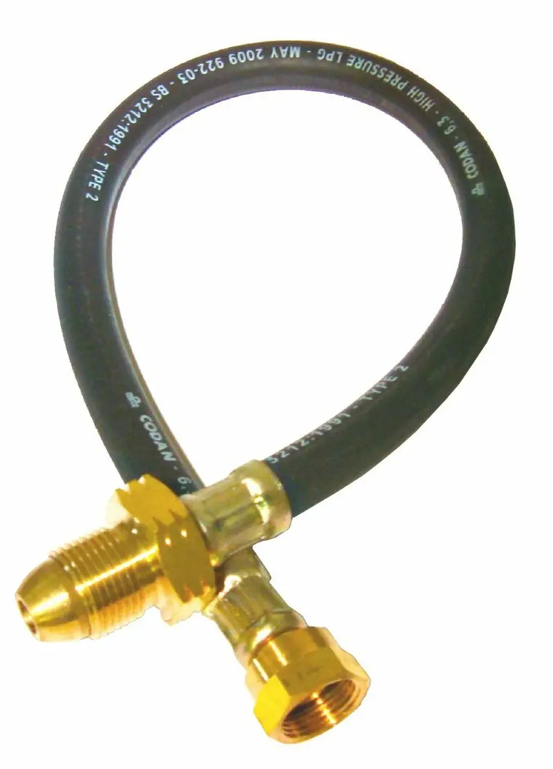 750mm Propane LPG Pigtail Hose – M20 to Propane Regulator Adapter