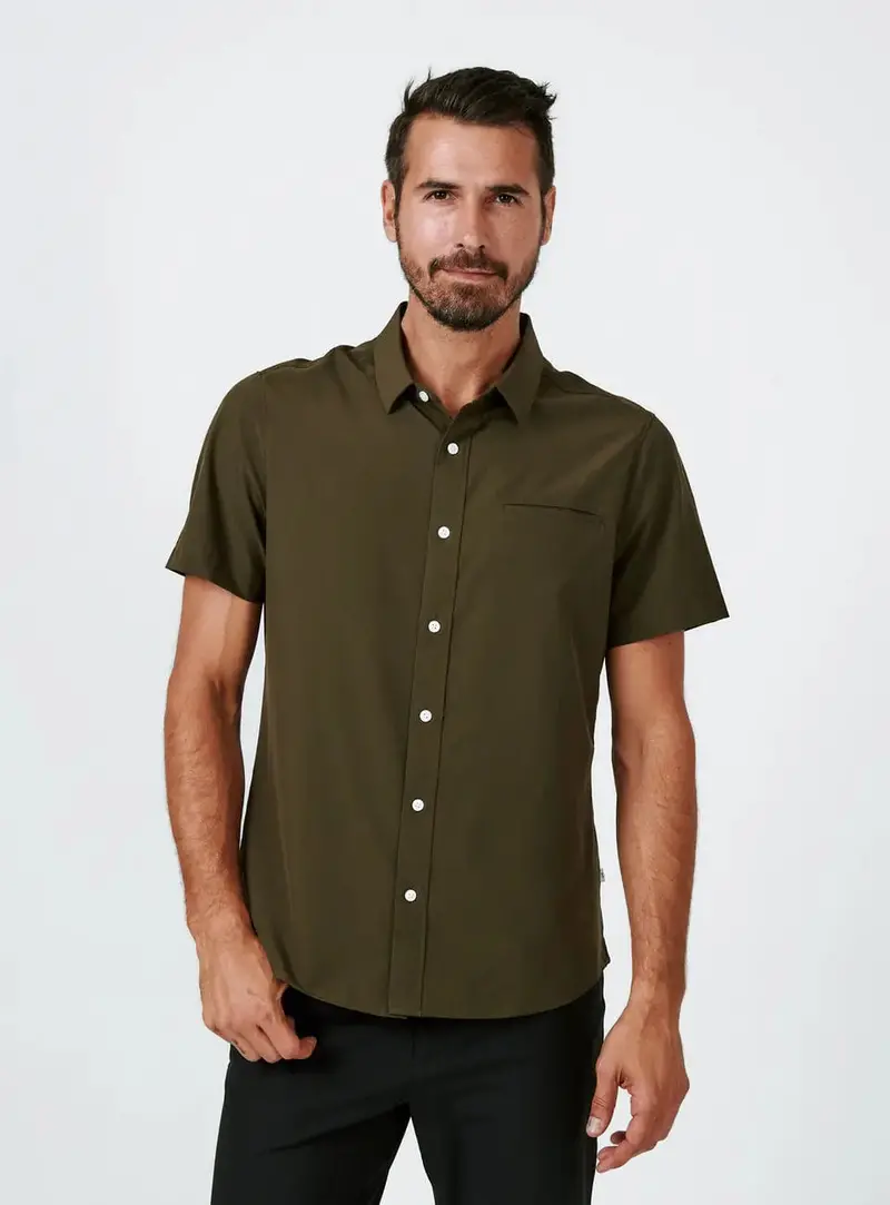7Diamonds Grant Short Sleeve Shirt – Men’s Contemporary Casual Button-Down