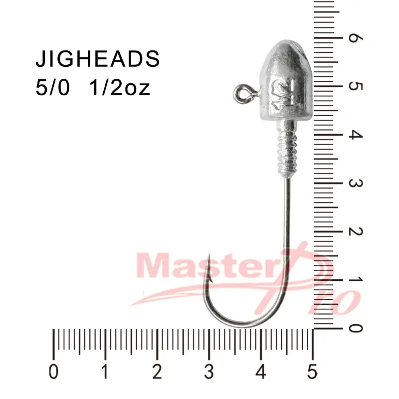 80-Pack Chemically Sharpened Jig Heads – Size 5/0, 1/2 oz