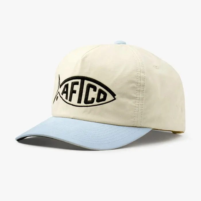 Aftco 90s Logo Snapback Hat – Vintage White Retro Sportswear Accessory