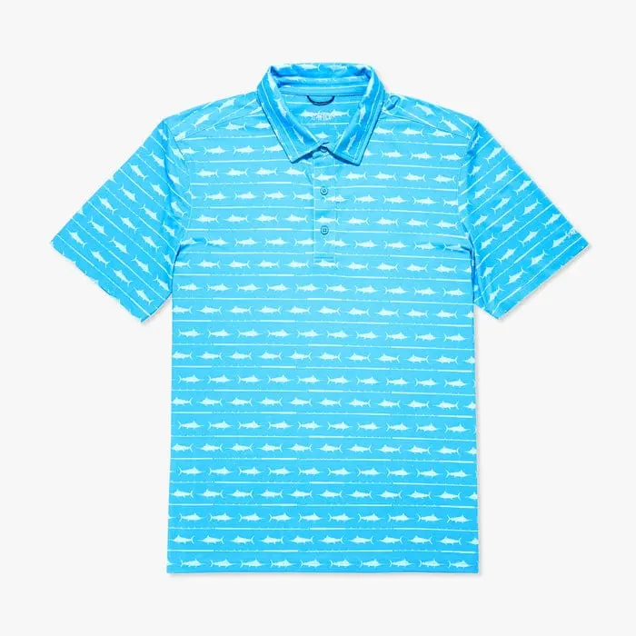 Aftco Boatbar Polo Shirt – Quiet Tide Colorway