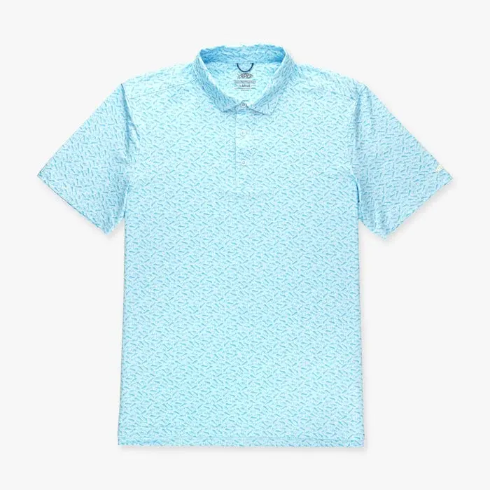 Aftco Cypress Printed Polo for Men – Splish Splash Patterned Design