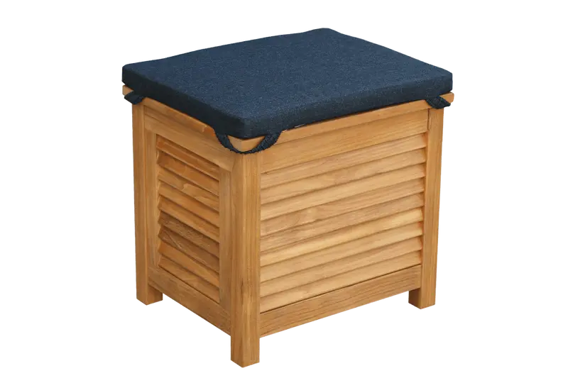 Agnes Compact Teak Storage Bench – 50 cm
