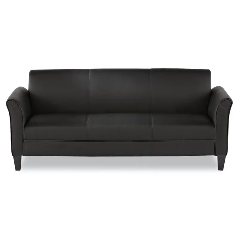 Alera Black 3-Cushion Reception Lounge Sofa