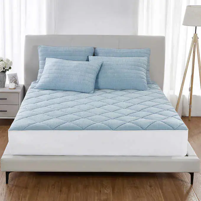 Allied Home Space-Dyed Cooling Mattress Pad with Breathable Fabric