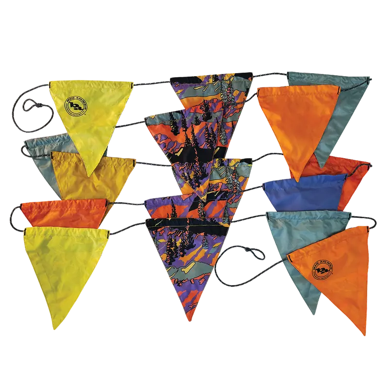 Alpenglow-Themed Camp Pennants Set – Outdoor Brand Edition