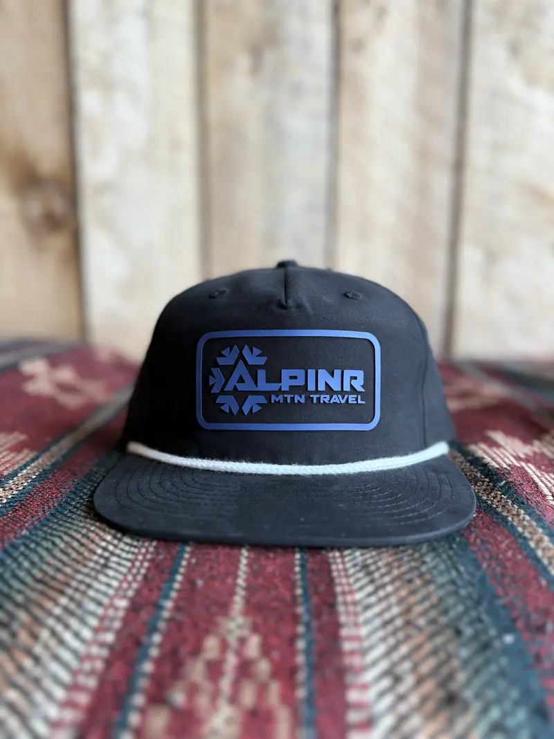 ALPINR Rope-Trimmed Black Cotton Hat