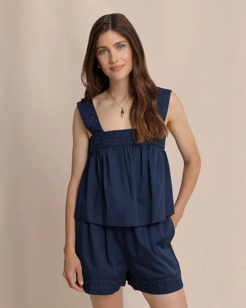 Alyss Embroidered Sleeveless Top