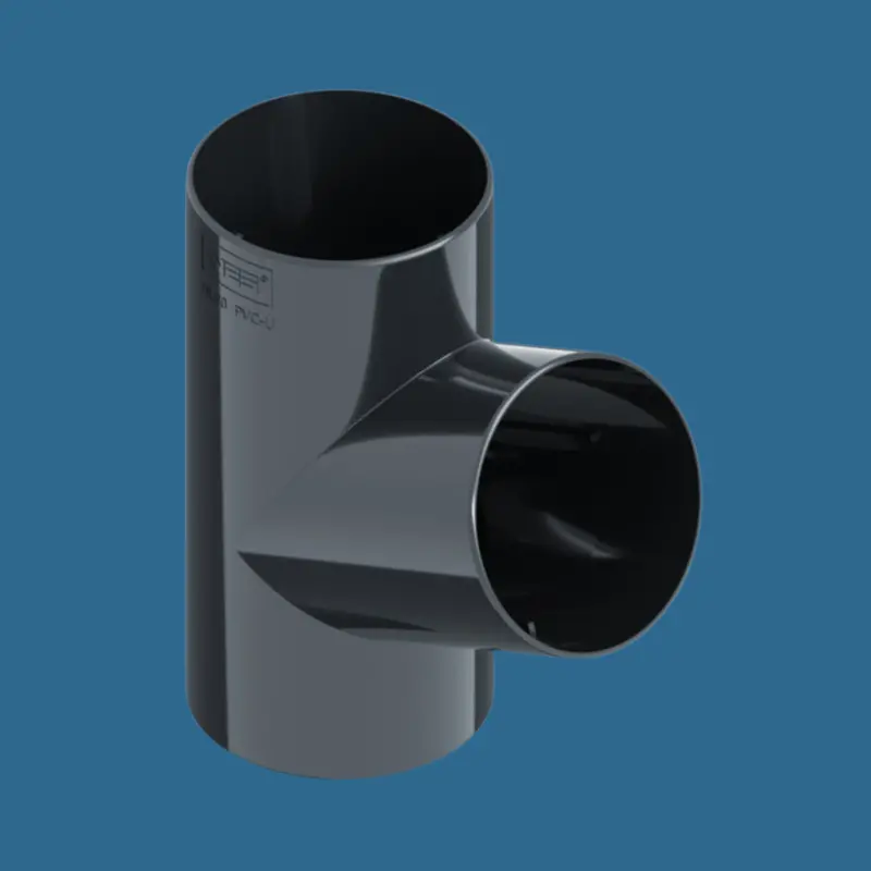 Anthracite 3-Way Female Coupler – 67°30′, Ø8 cm – INES