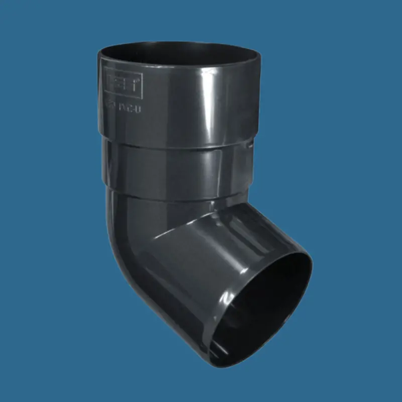 Anthracite Male-Female Gutter Elbow – 67°30′, Ø8 cm – INES