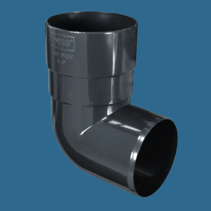Anthracite Male-Female Gutter Elbow – 87°30′, Ø8 cm – INES