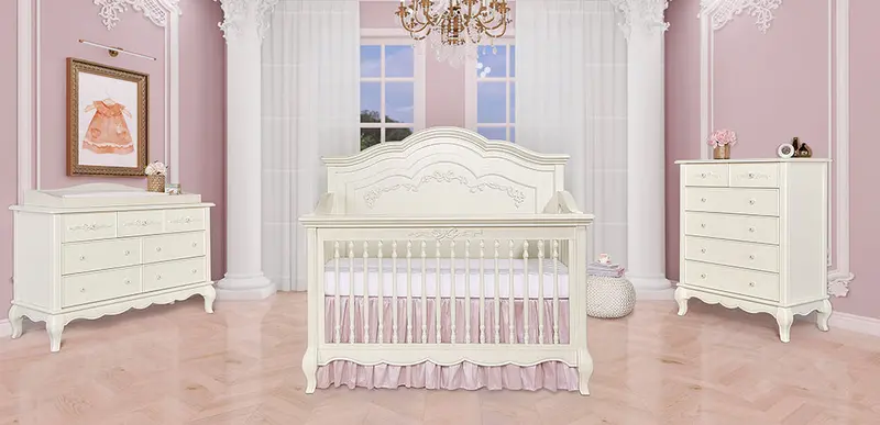 Aria 5-in-1 Convertible Crib – Cream Finish