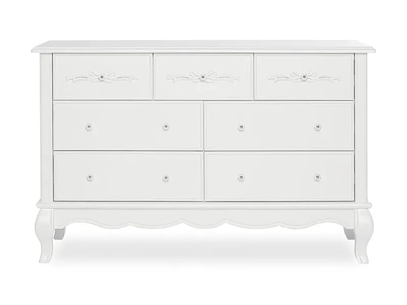 Aria 7-Drawer Dresser – White Finish