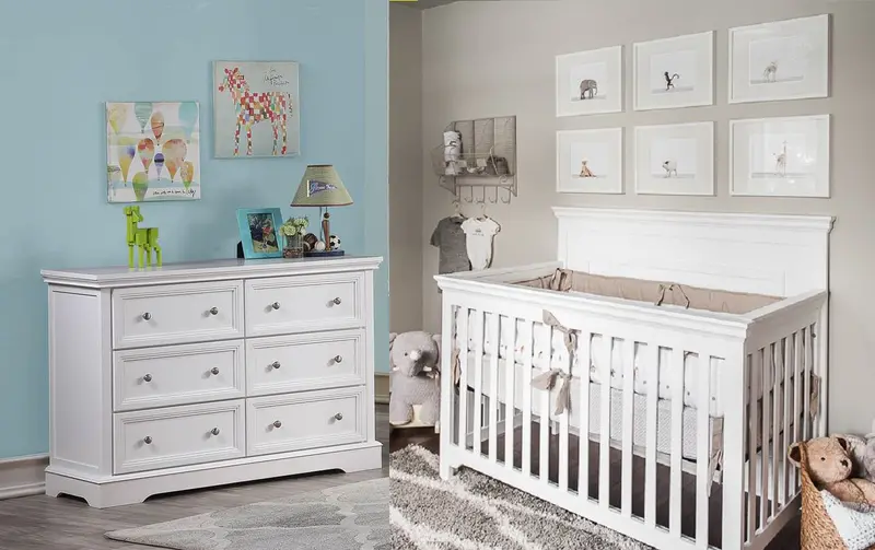 Aspen 2-Piece Nursery Set – Floor Sample in White