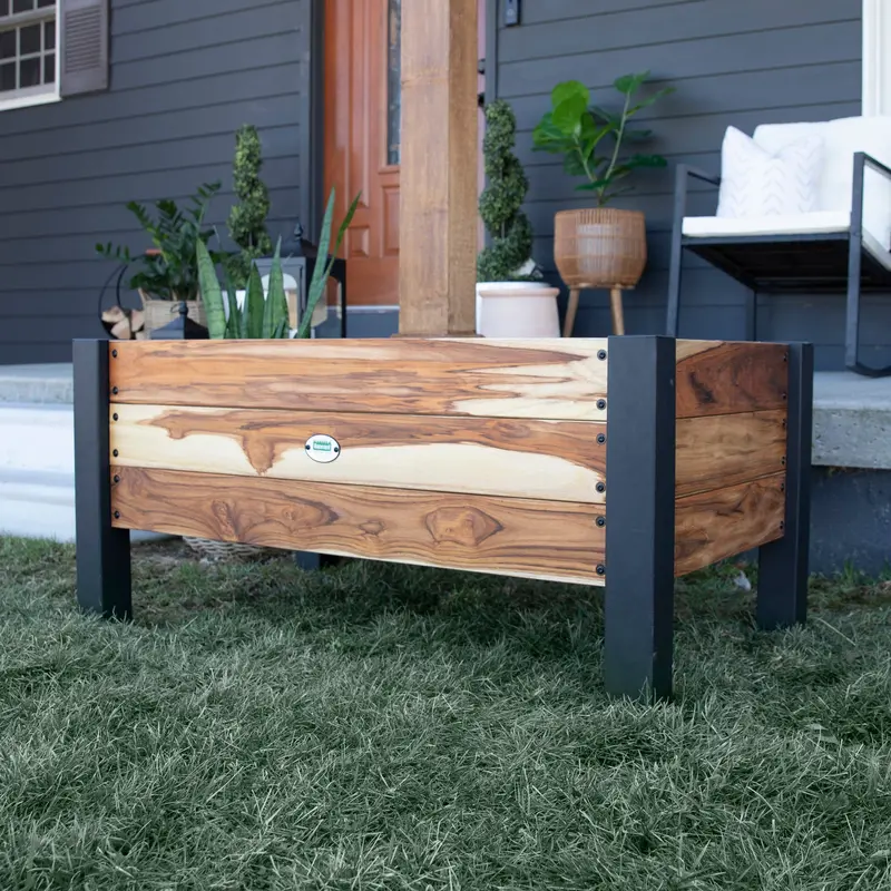 Authentic Teak Wood Planter Box – Natural Weather-Resistant Design