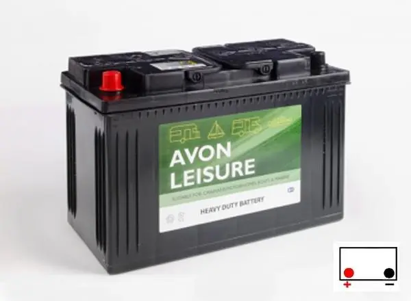Avon 12V 100Ah Leisure Battery for Caravans and Campers