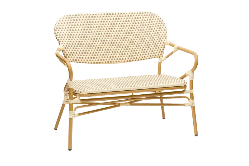 Babette French-Woven Café Bench