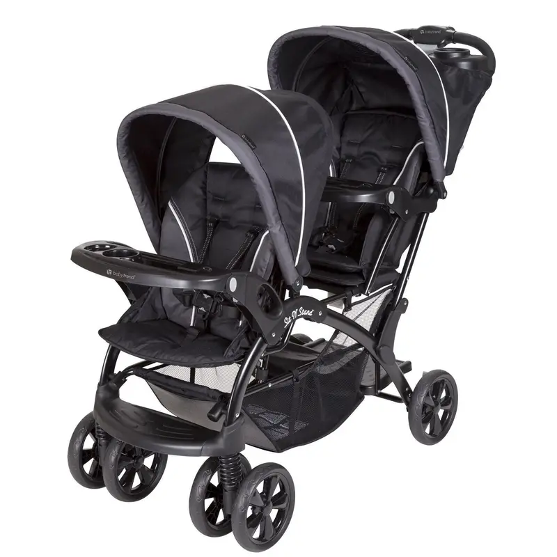 Baby Trend Sit N’ Stand Double Stroller in Onyx Black